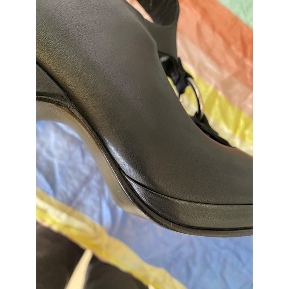 Rachel Comey Black T-strap Heels with Metal Ring Detail size 7.5 - Picture 4 of 9